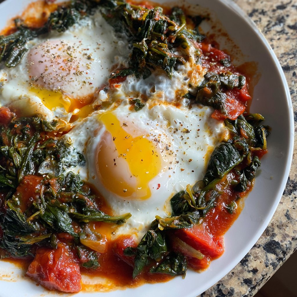 Shakshuka mit Spinat