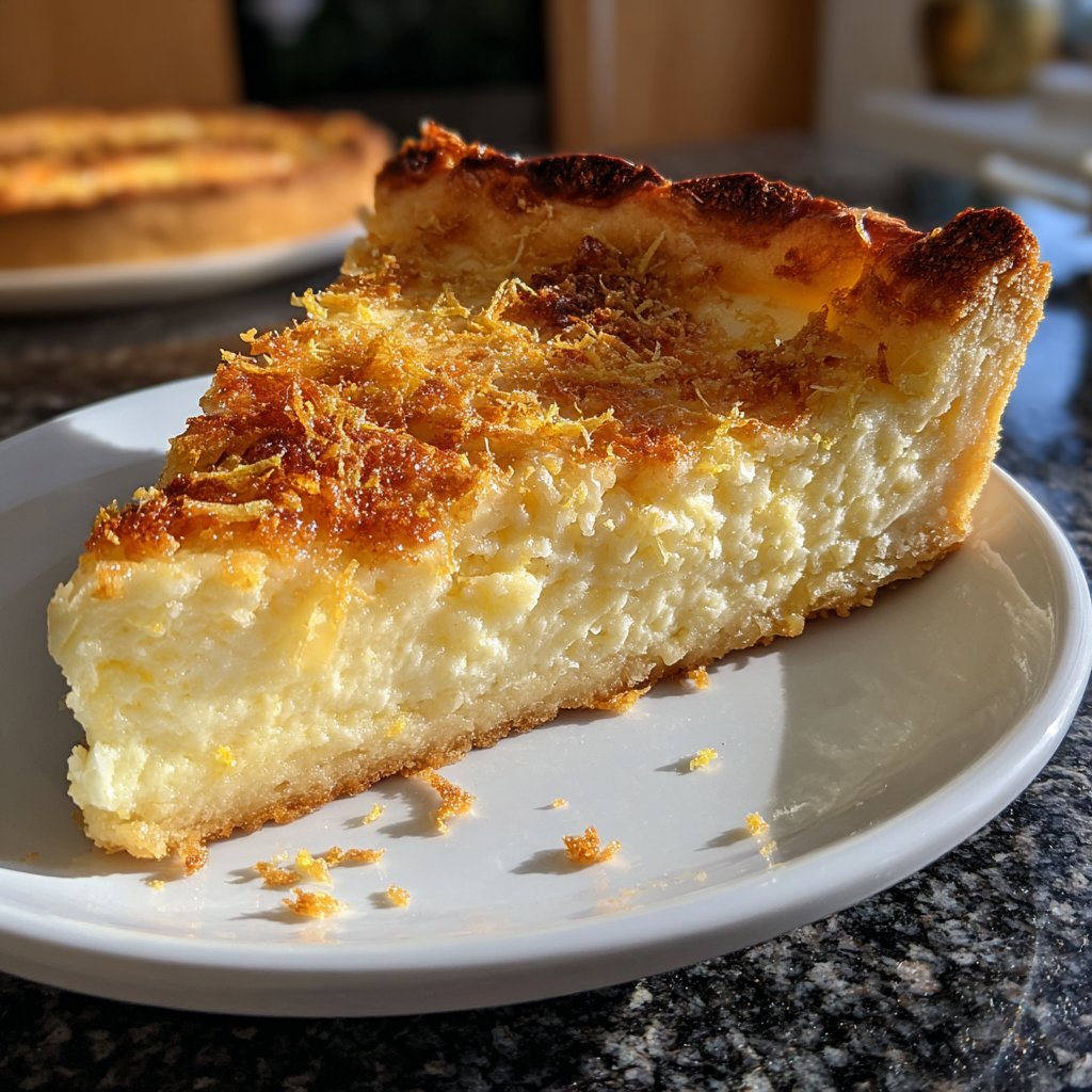 Käsekuchen mit Zitronenschale
