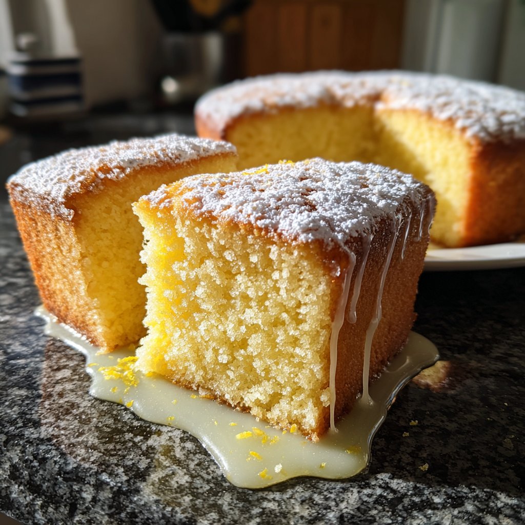 Zitronenkuchen mit feiner Krume