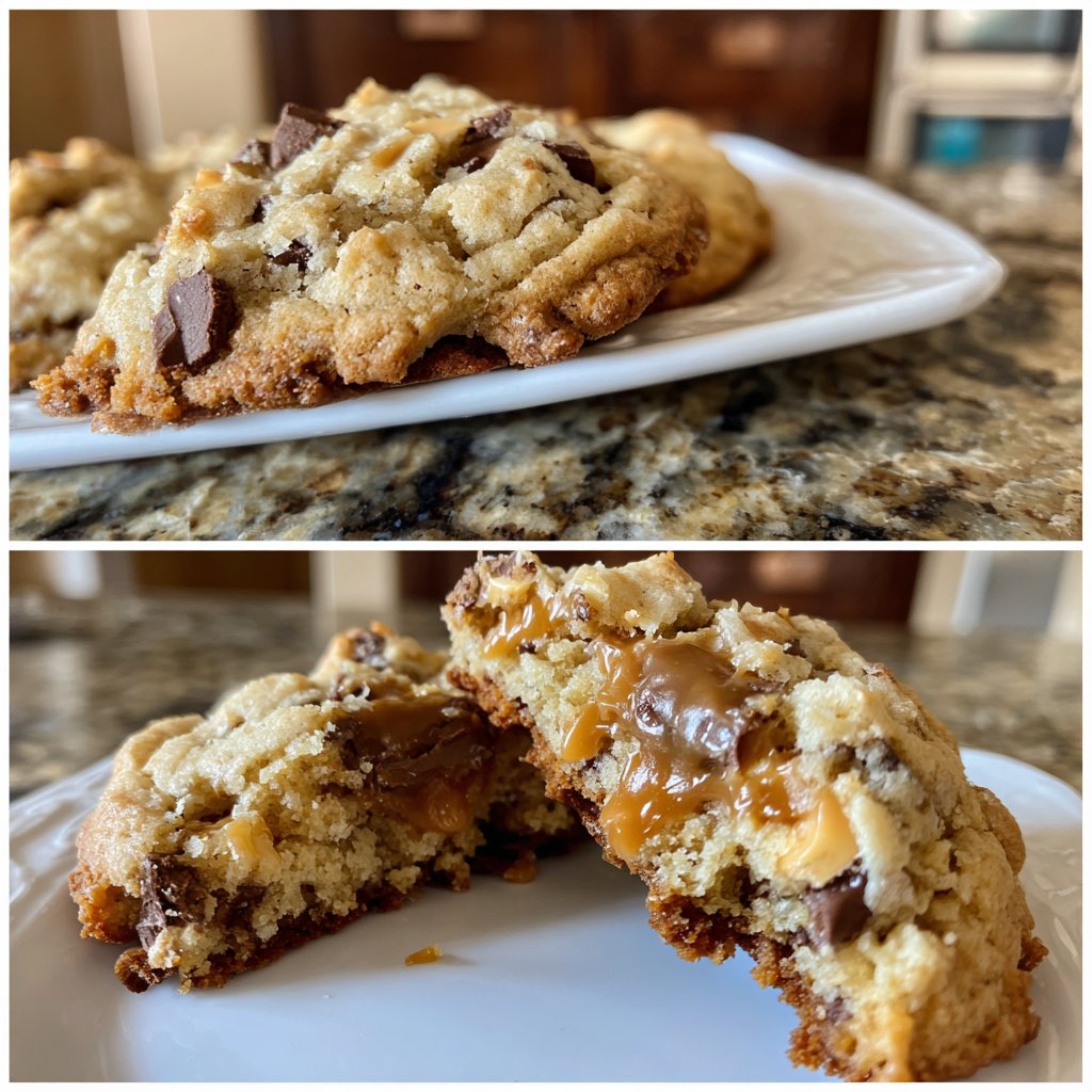 Cookies mit Karamellstückchen
