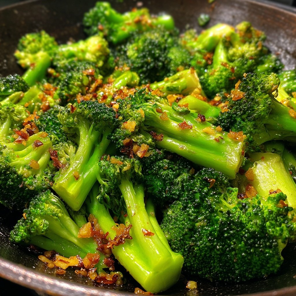 Brokkoli Pfanne Mit Knoblauch