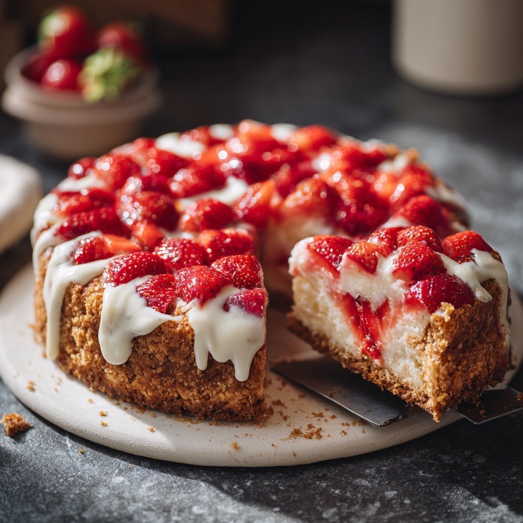 Erdbeer Kuchen Mit Vanillequark