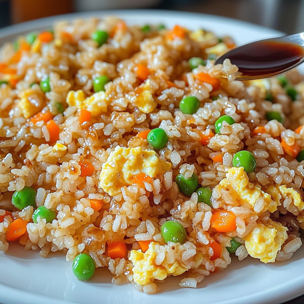 Gebratener Reis mit Sojasauce