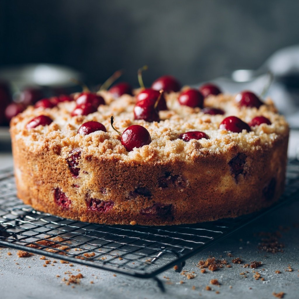 Streuselkuchen Mit Kirschen Vom Blech
