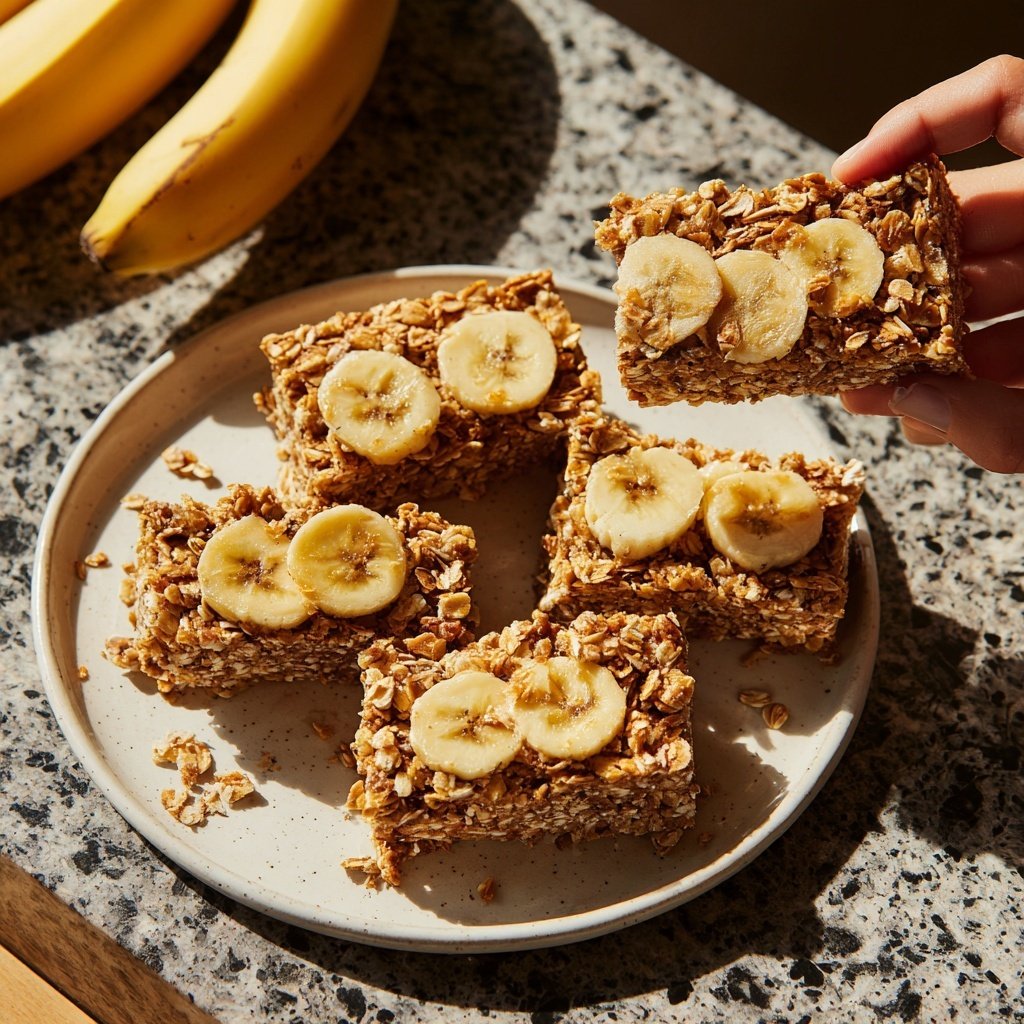 Zuckerfreie Snacks mit Banane und Hafer