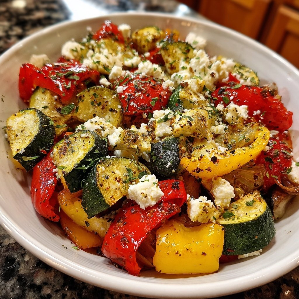 Gesund & Leicht Mediterrane Gemüsepfanne mit Feta