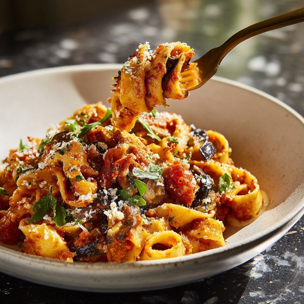 Internationale Küche Italienische Pasta alla Norma